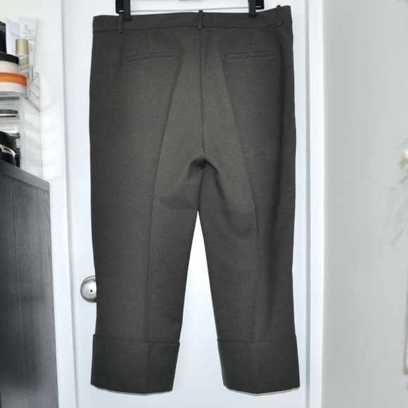 Zara Cropped Straight Leg Trouser in Gray - Picture 2 of 9
